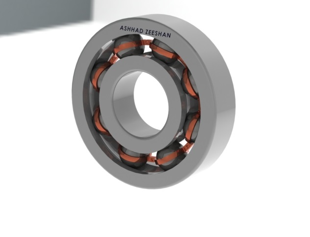 在SolidWorks中的滚珠轴承组件