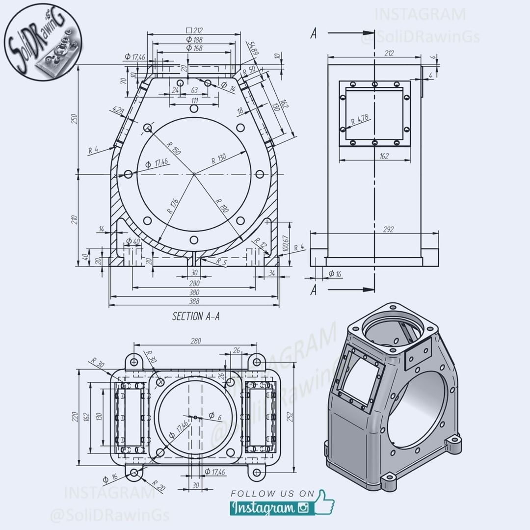 3D CAD 基础练习_空气压缩机机身_空气压缩机机身 _Autodesk Inventor Pro