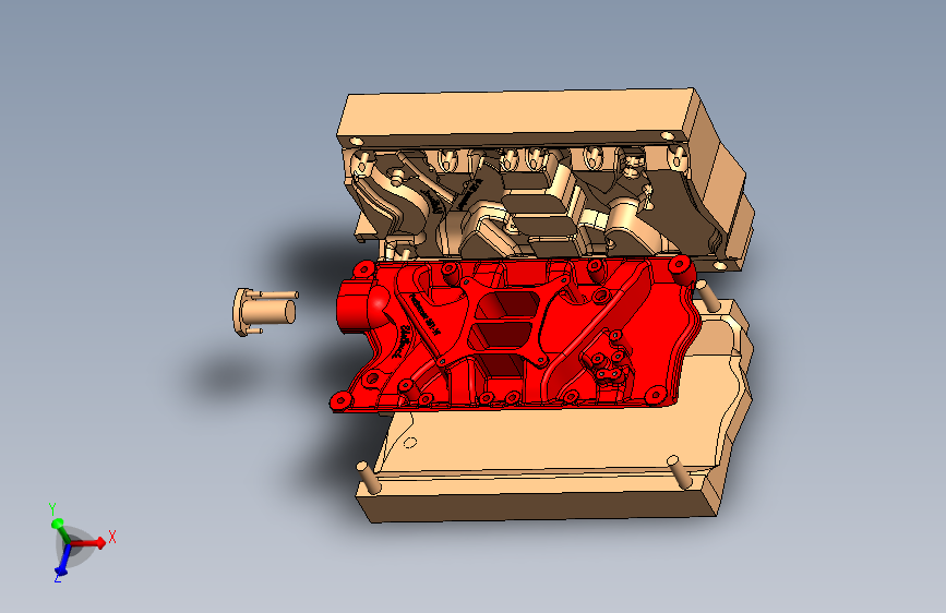 V8进气歧管模具 _ TRINOTA 主视图