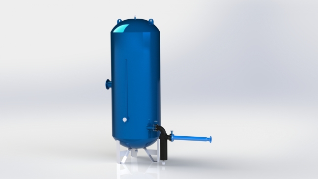 接收罐带有旋风分离器