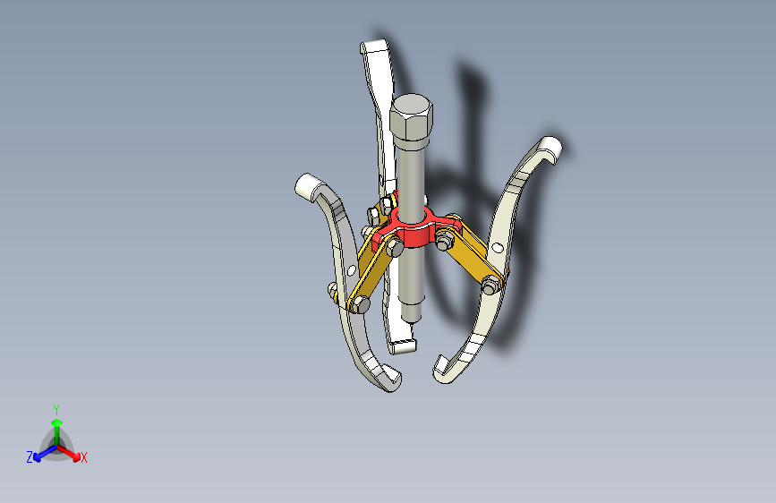 三爪拉马+-+Solidwork+3D建模=拉拔器拉马