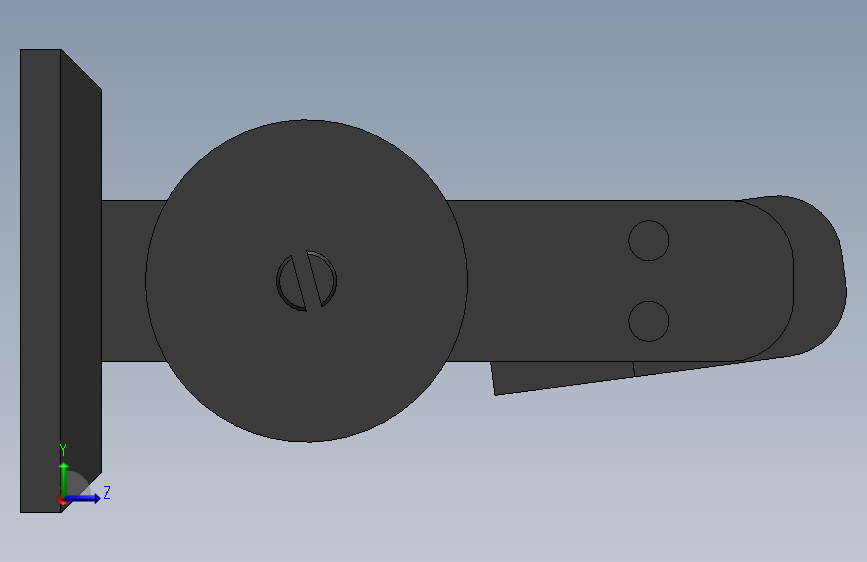 空气活塞缸 (3) 左侧视图