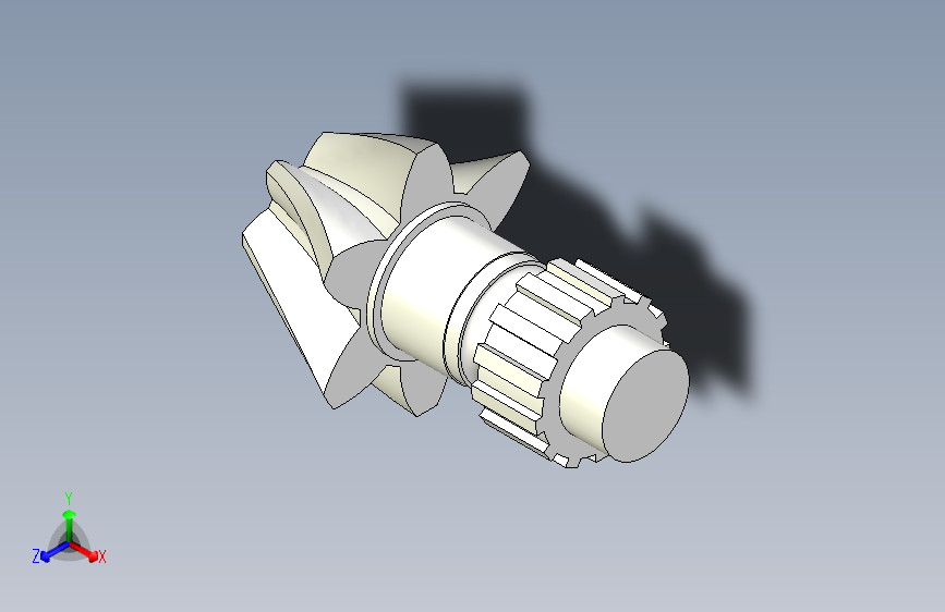 在Autocad中制作螺旋锥齿轮+__+Autocad+3D建模练习