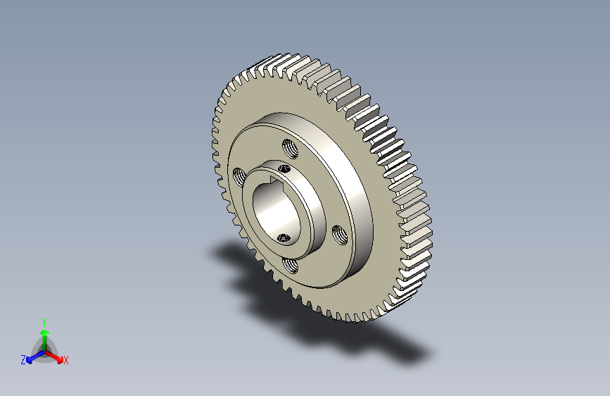 在Solidworks中的齿轮3D模型