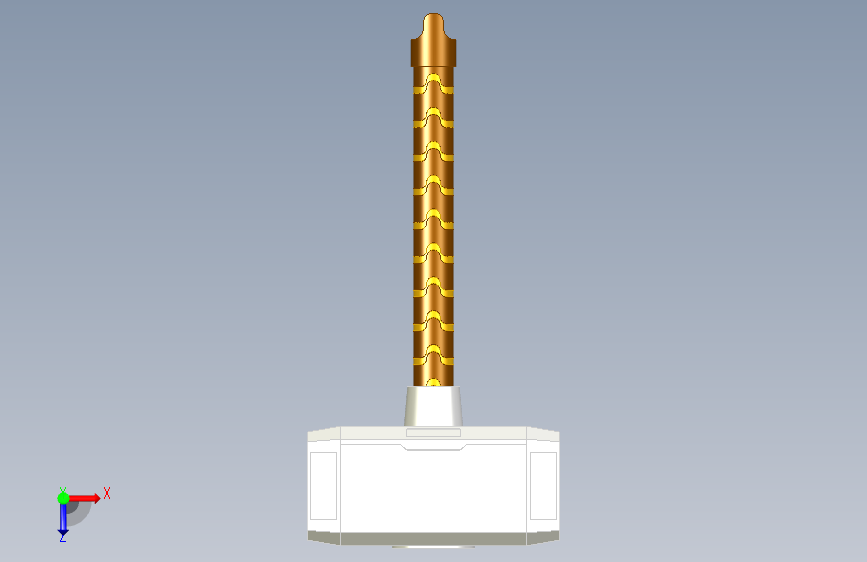 雷神之锤 Mjolnir (金色装饰手柄) 俯视图