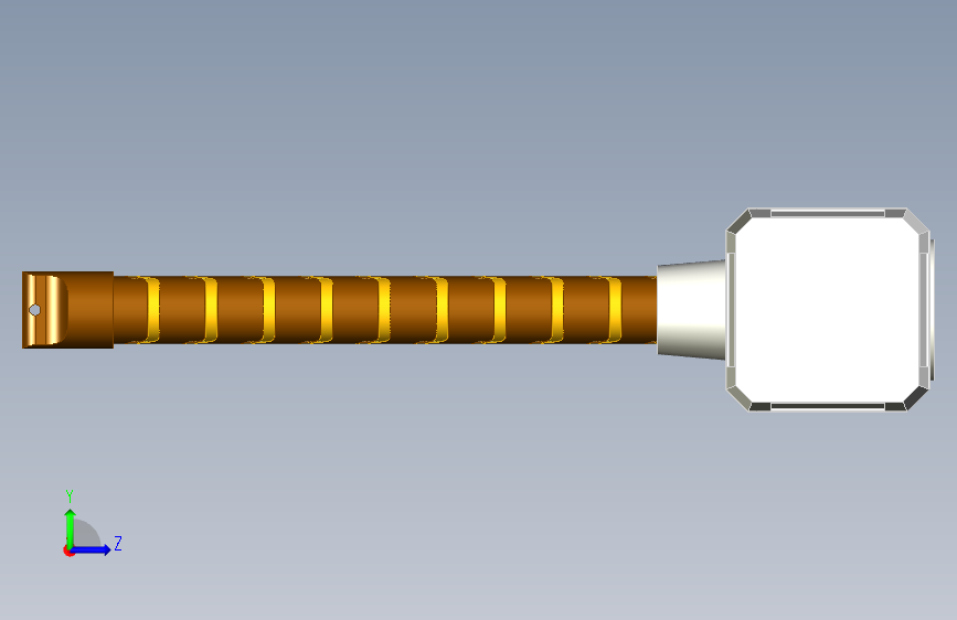 雷神之锤 Mjolnir (金色装饰手柄) 左侧视图
