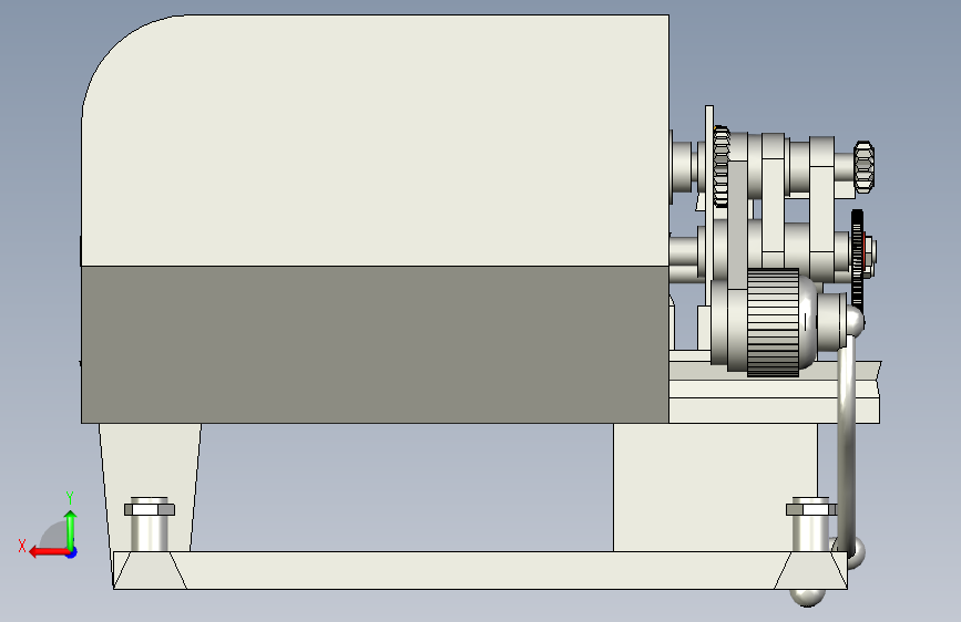 车床LATHE 机械艺术车床 背面视图