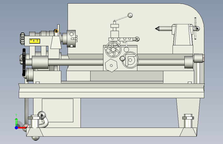 车床LATHE 机械艺术车床 正面视图
