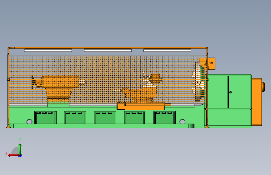 Lathe Machine 1M65车床step 背面视图