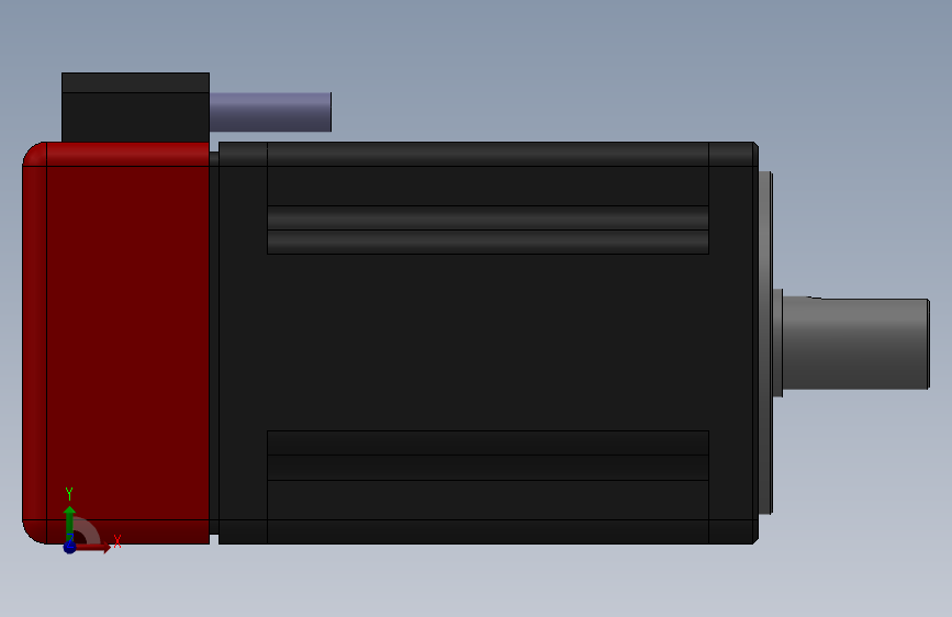 80系列华大伺服电机,solidworks2010 正面视图