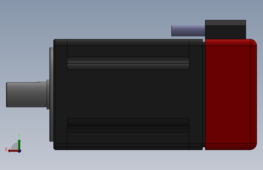80系列华大伺服电机,solidworks2010 背面视图