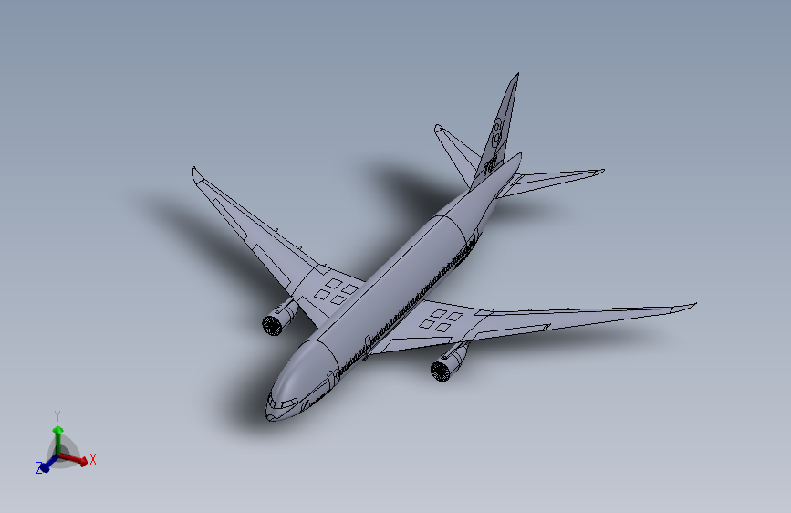 波音787梦想客机在SolidWorks中的内部设计