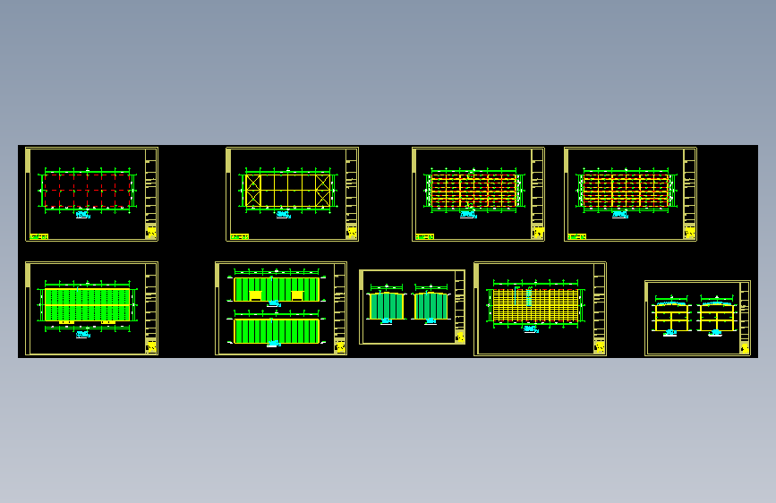 15米×40米钢结构工程CAD