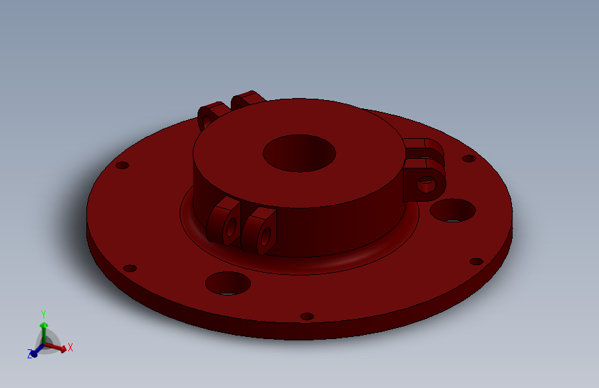 合金钢 CAD 组件具有多特征设计