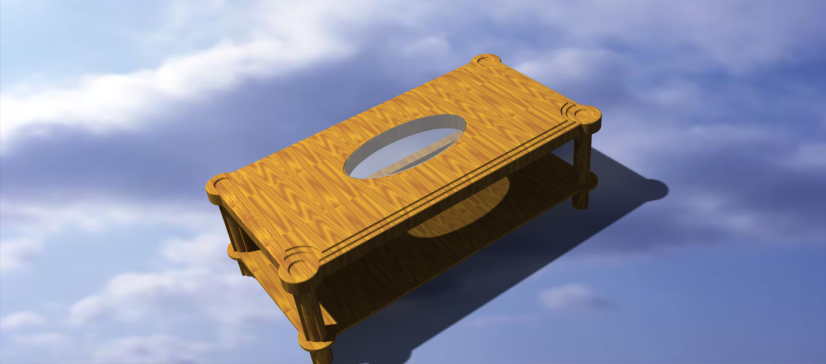 简单的咖啡桌 (CATIA V5)
