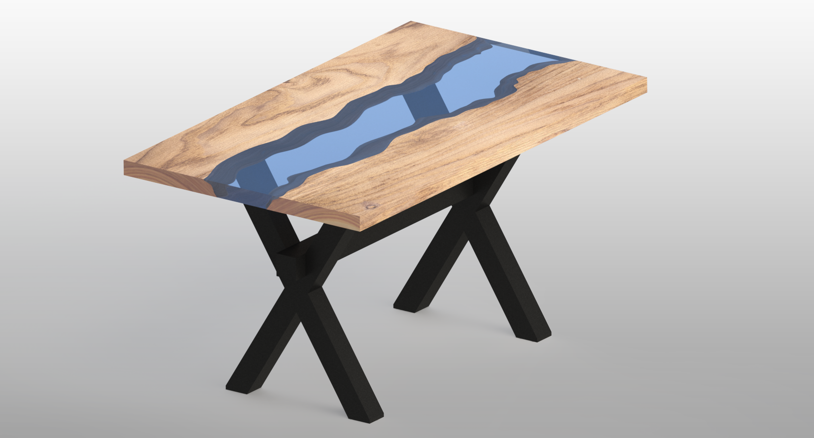 树脂和木头桌子 (2)