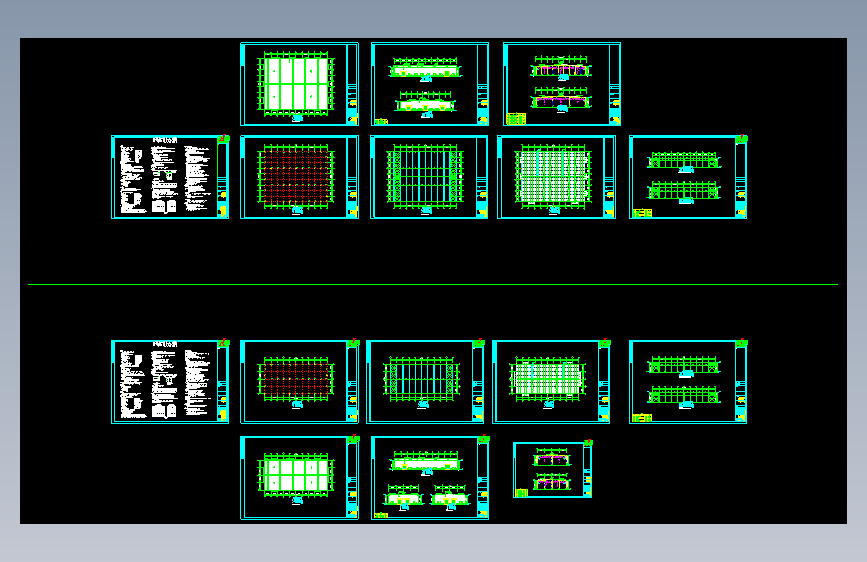 某公司67米x54米钢结构工程CAD