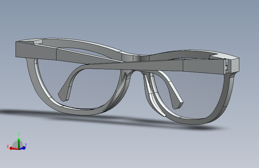 眼镜 – SolidWorks 模型