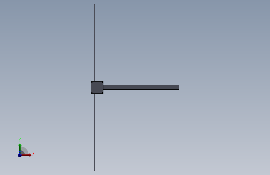 dipole 天线 正面视图