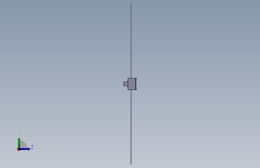 dipole 天线 左侧视图