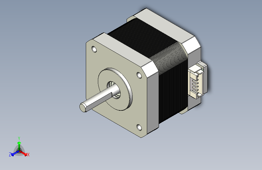 17HS4401S+NEMA+17+步进电机+_+FreeCAD+模型