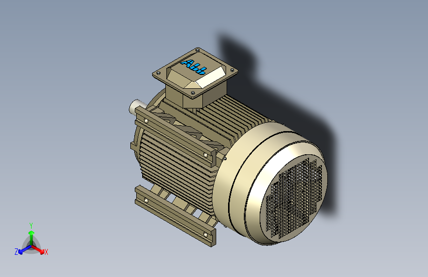 Abb+型号+40kW+电机，右侧有端子。