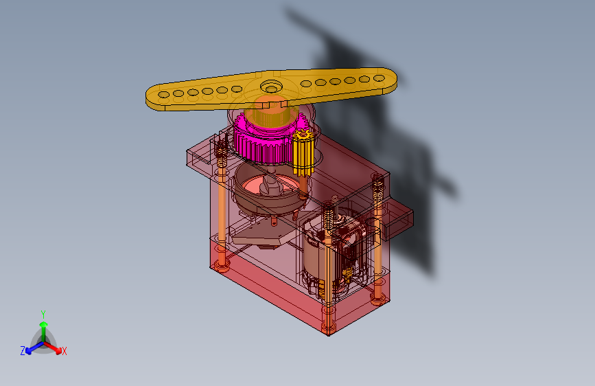 伺服电机+Solidworks+2018舵机