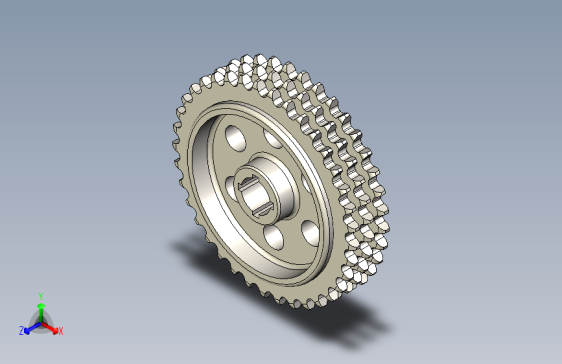 锌环齿+_+链轮实心SolidWorks+2014=链条链轮