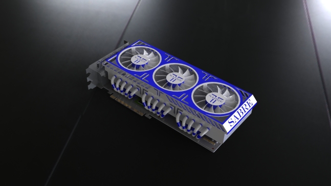 Sabre Imortal X3 极限风冷版 (一块印刷电路板上装有三个 GTX 980 显卡) 遮罩更新
