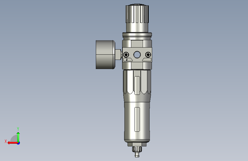 空气过滤减压单元 (festo) 背面视图