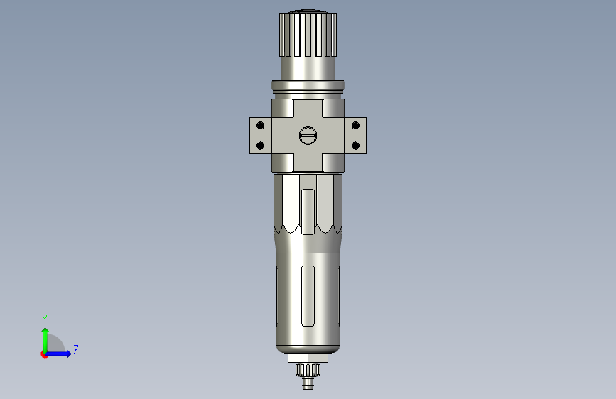 空气过滤减压单元 (festo) 左侧视图