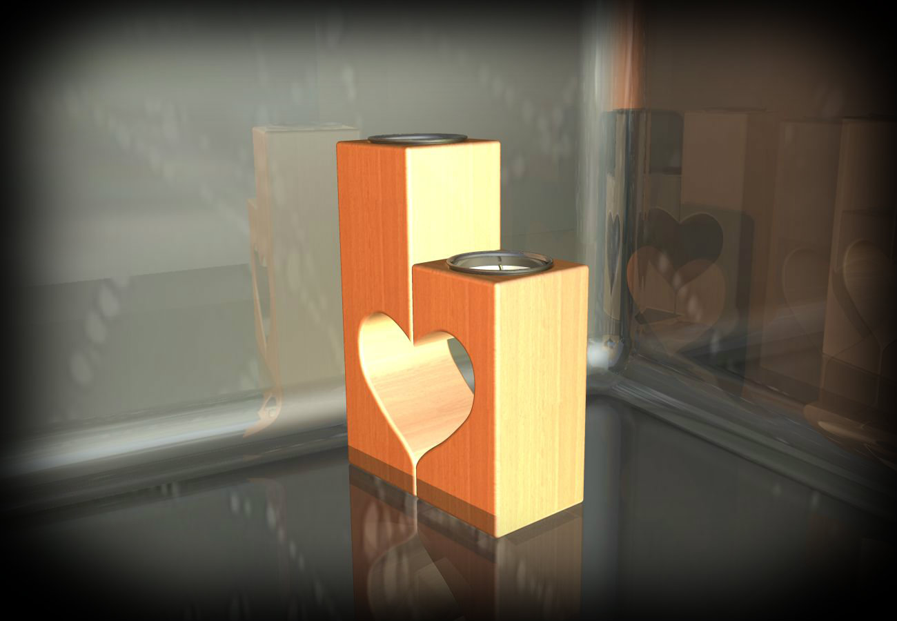 两根蜡烛的蜡烛台