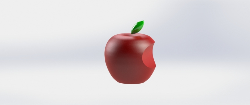 苹果3D标志模型