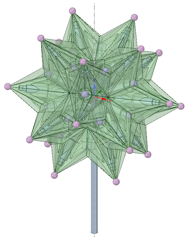 十个四面体树顶装饰