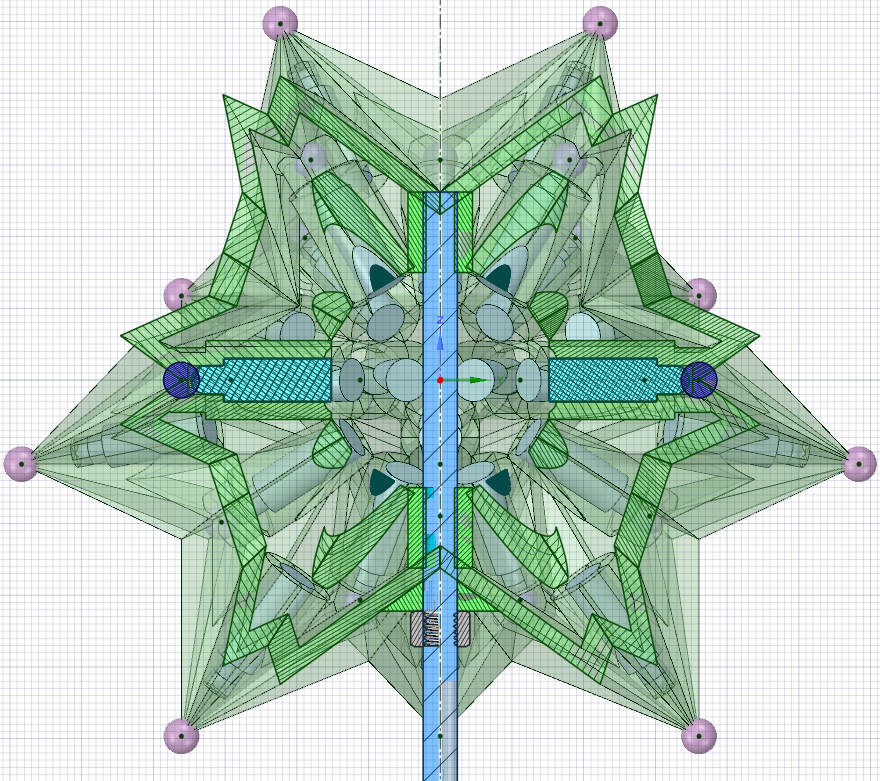 十个四面体树顶装饰