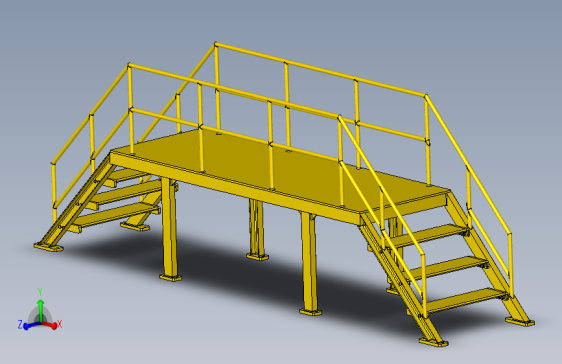 Solidworks焊接件 - 带模拟的楼梯结构