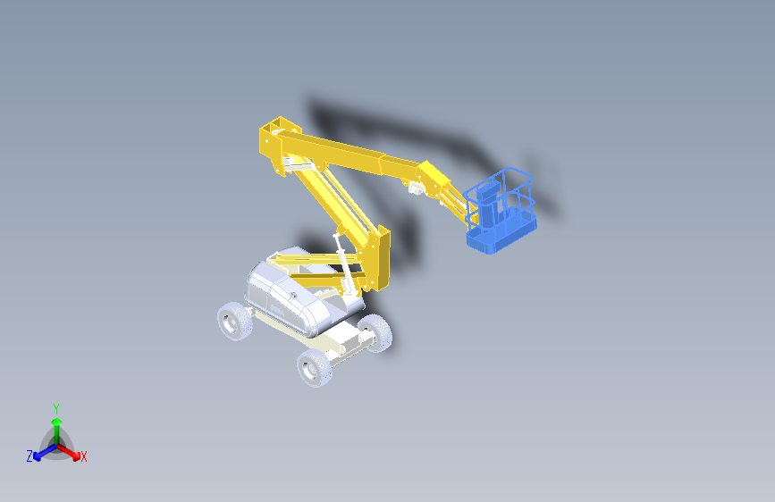 高空作业平台CAD+三维 主视图
