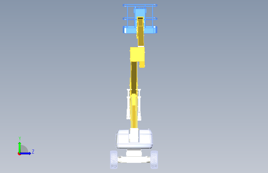 高空作业平台CAD+三维 左侧视图