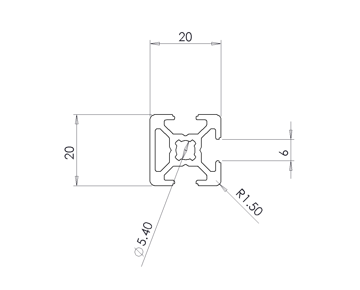 20X20 3N BR 铝型材