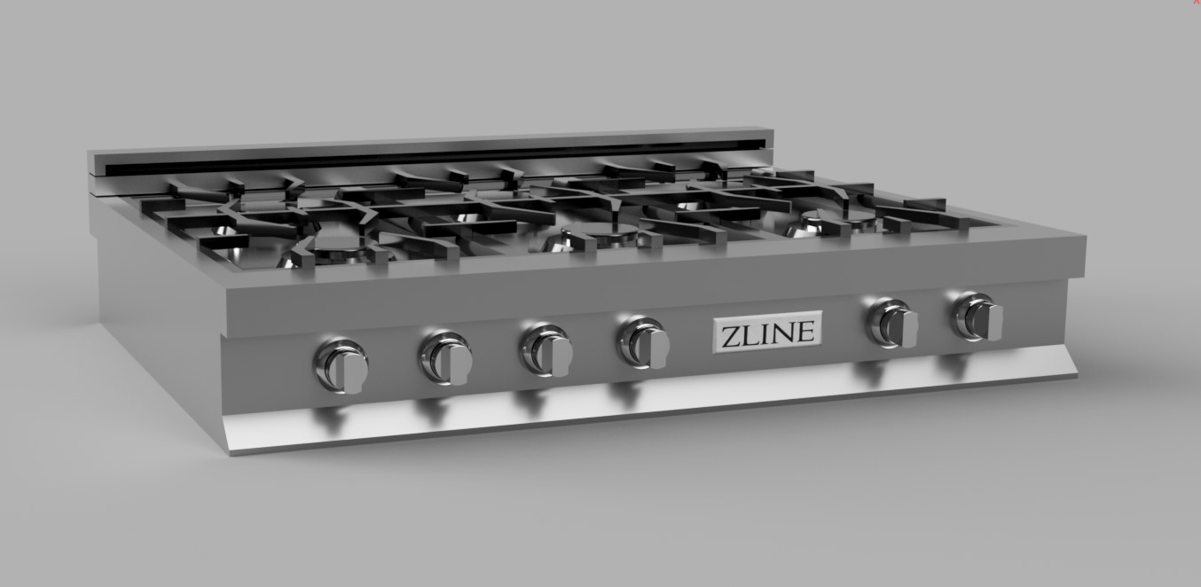 36英寸不锈钢6头 porcelain gas stove