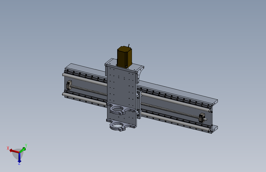 CNC 路由器的 Y 轴和 Z 轴。