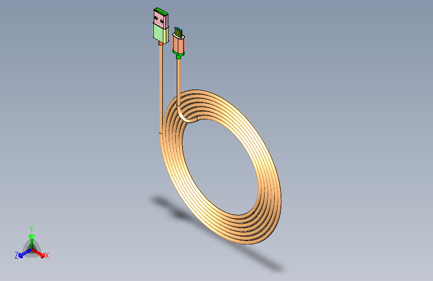 Micro USB 电缆卷绕