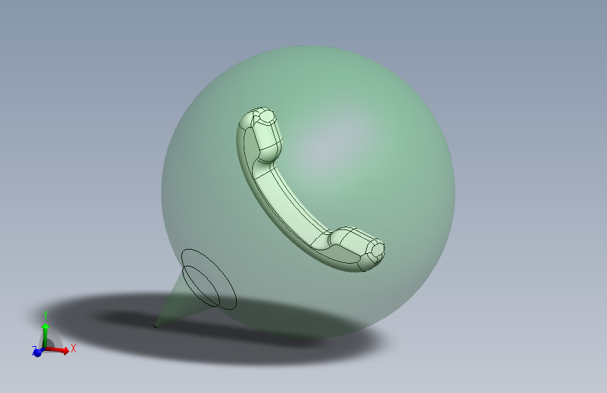 WhatsApp 玻璃标志 3D