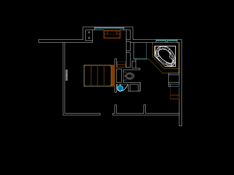 单身公寓3D模型CAD图纸