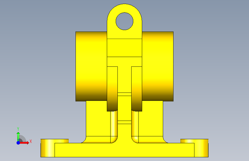发明家3D绘图练习模型 __ 发明家教程 __ Autodesk发明家教程 __ Autodesk 正面视图