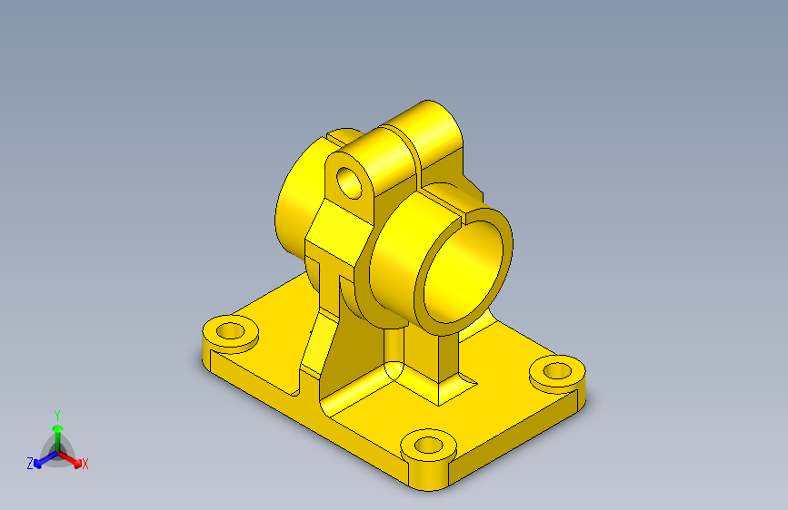 发明家3D绘图练习模型 __ 发明家教程 __ Autodesk发明家教程 __ Autodesk 主视图