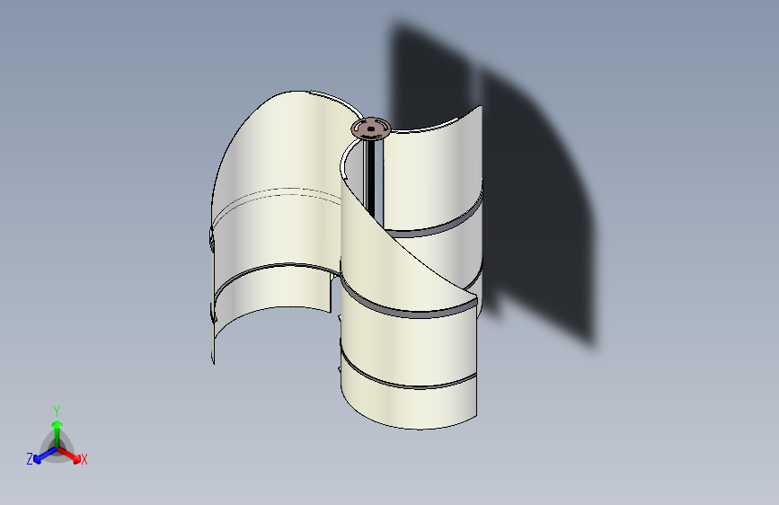 SolidWorks中的垂直风力涡轮机