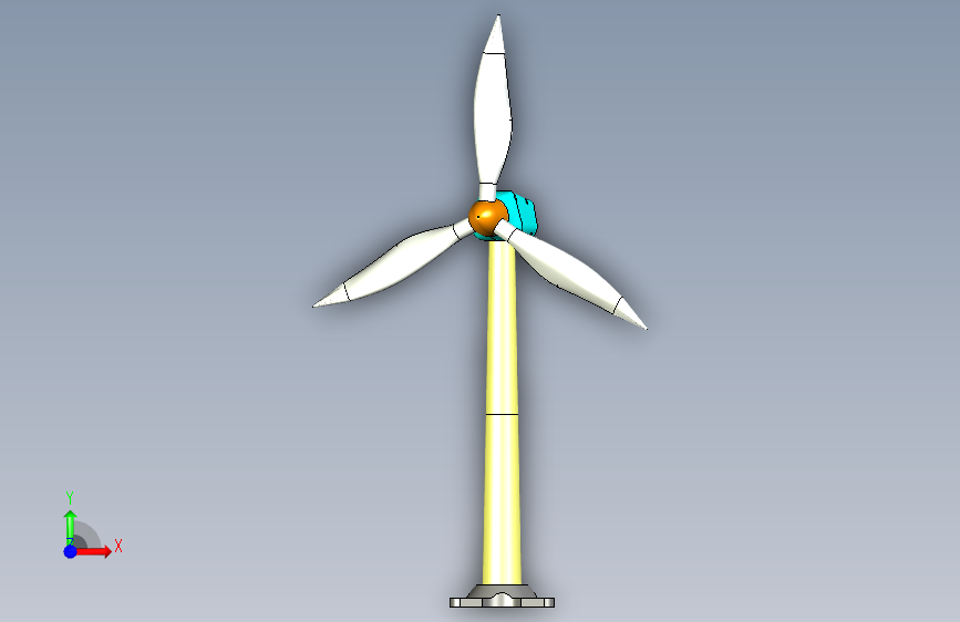 SolidWorks中的风力涡轮机