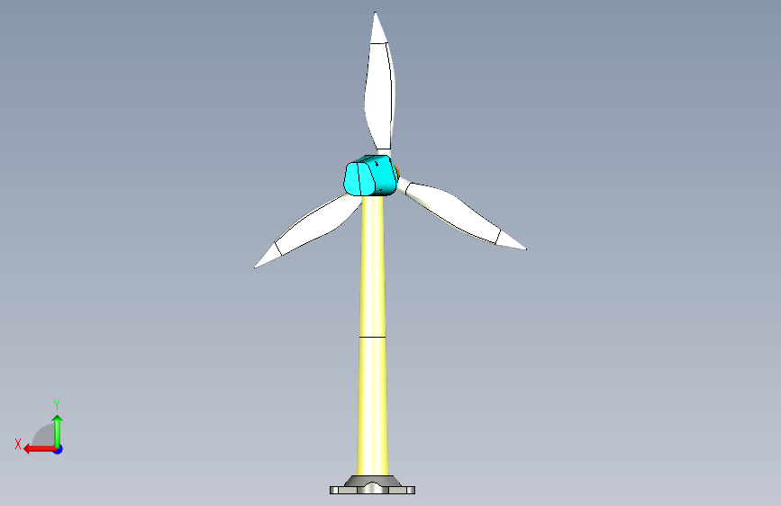 SolidWorks中的风力涡轮机