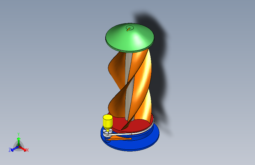 风力涡轮机3D模型，带有SolidWorks+2020动画